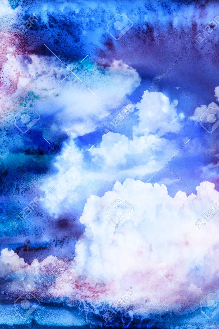 水彩画「雲行きの怪しい」 （名画のひみつがぜんぶわかる! すご